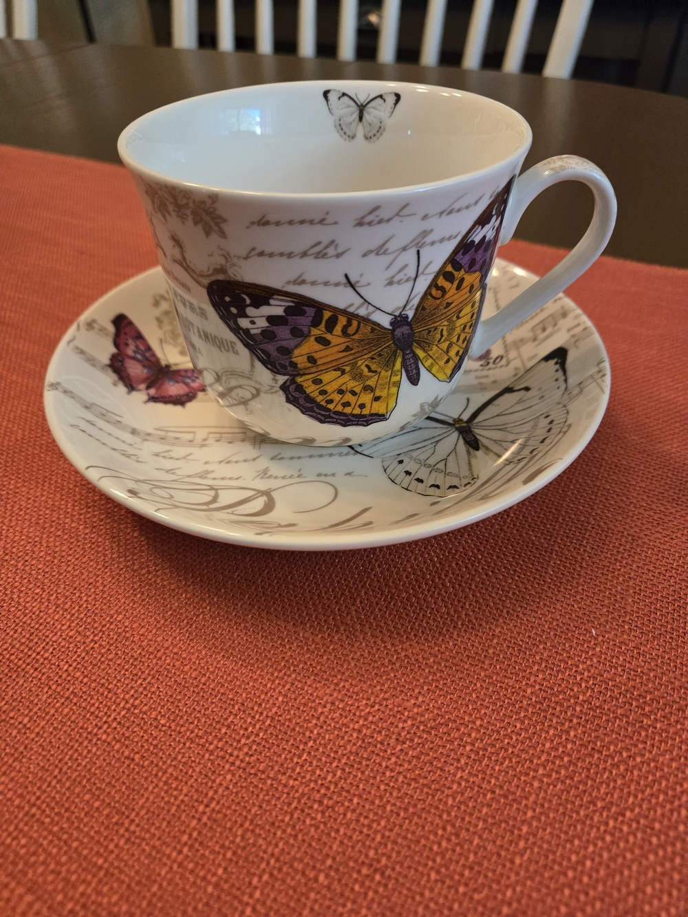 Easy Life Butterfly Teacup & Saucer